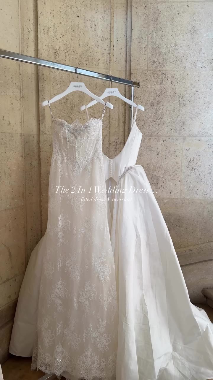 The Two In One Wedding Dress. Featuring A Fitted Lace Gown, A Matching Choker…