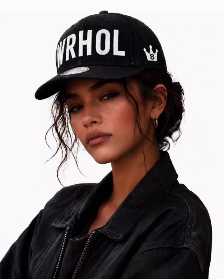 The WRHOL Cap 🖤👑 Bold white embroidery, black-on-black style, and my…