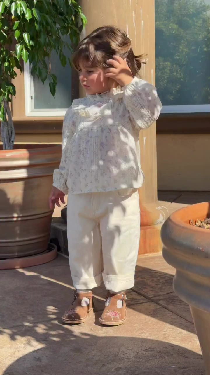 Vintage details for little feet 🧺 vintage-inspired floral shoes by…