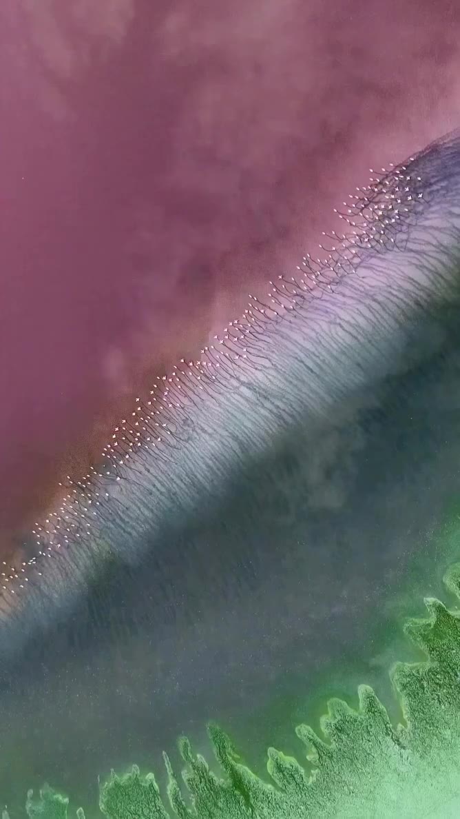 Migration season is beginning. 🦩 As the seasons change, flamingos take flight…