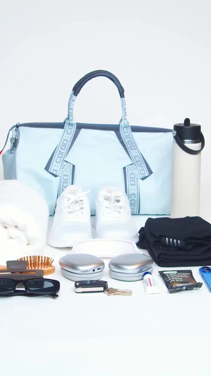 Our Gym Tote and Gym Duffle, packed and ready for whatever’s on the agenda…