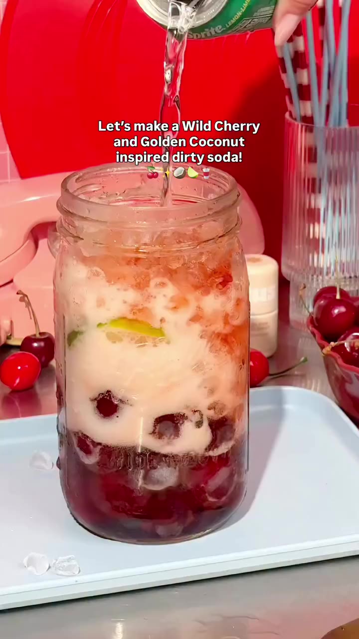 THIS is what your dirty soda should sound like 🍒🎶✨ #dirtysoda #selfcare…