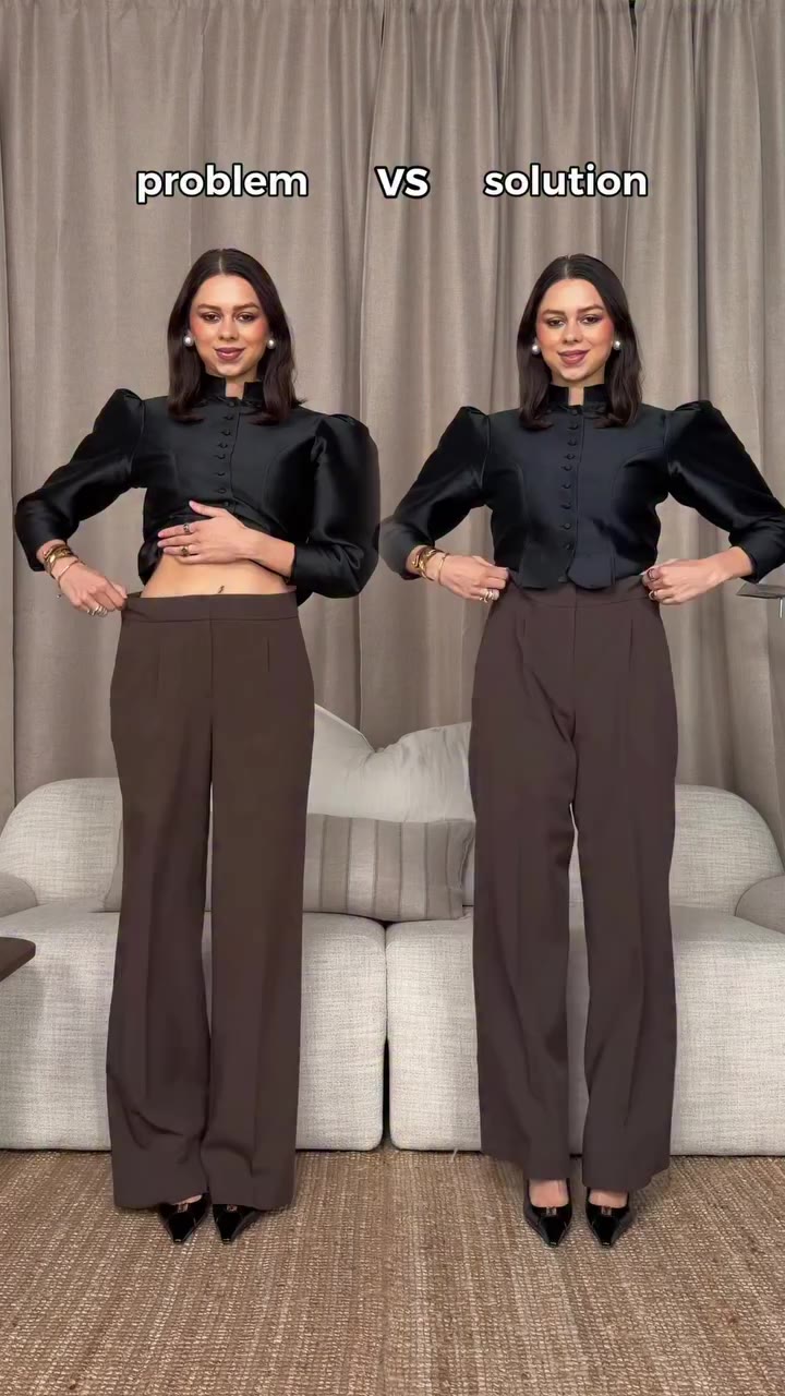How to fix too big pants 👖 | Would you try this? 🤍 Easy way to create a…