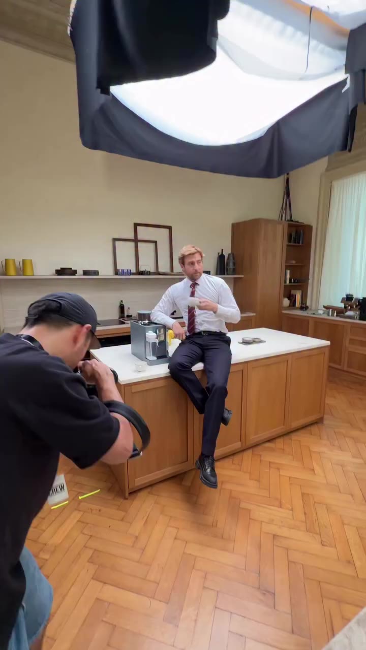 POV: you end up on set with Brad Pitt ☕️🎬 @delonghiofficial #delonghi…