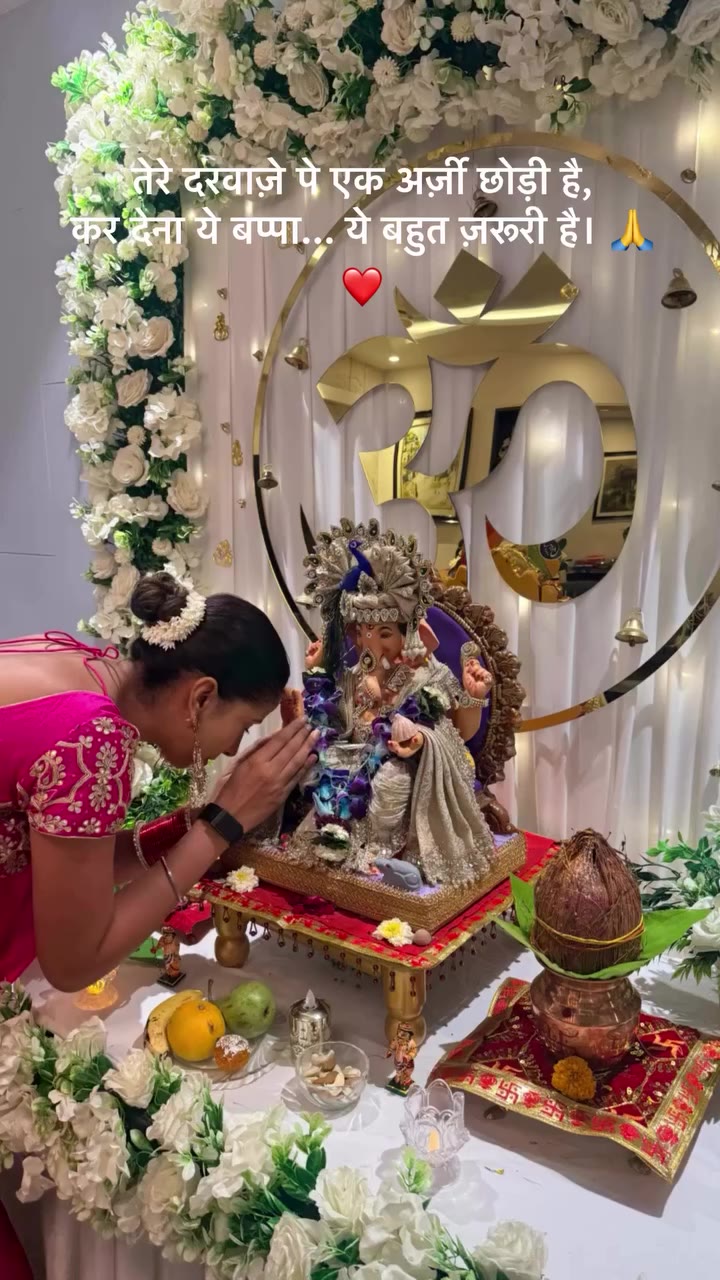 My silent prayers, my deepest hopes — all with Bappa. 🙏✨…