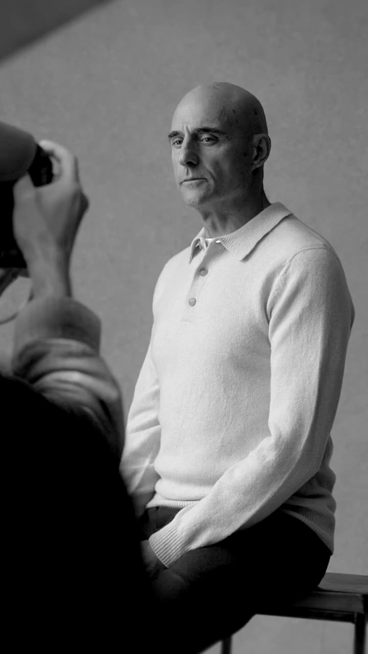 Step behind the scenes on set with @mrmarkstrong for Sunspel’s new collection…