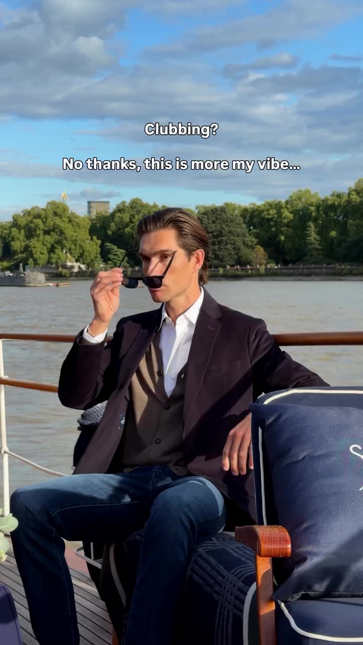 Sailing on a boat down the Thames to a private members club for dinner at The…