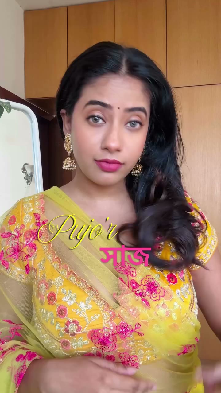 Pujor saaj series! Episode 1: Day look Comment for links🔗 [Festive look, puja…