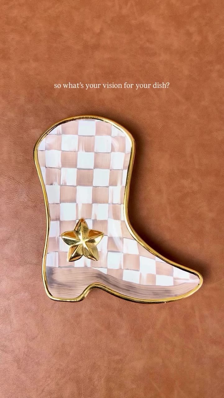 The Lainey Wilson x MacKenzie-Childs Cowgirl Boot Dish is perfect for keeping…