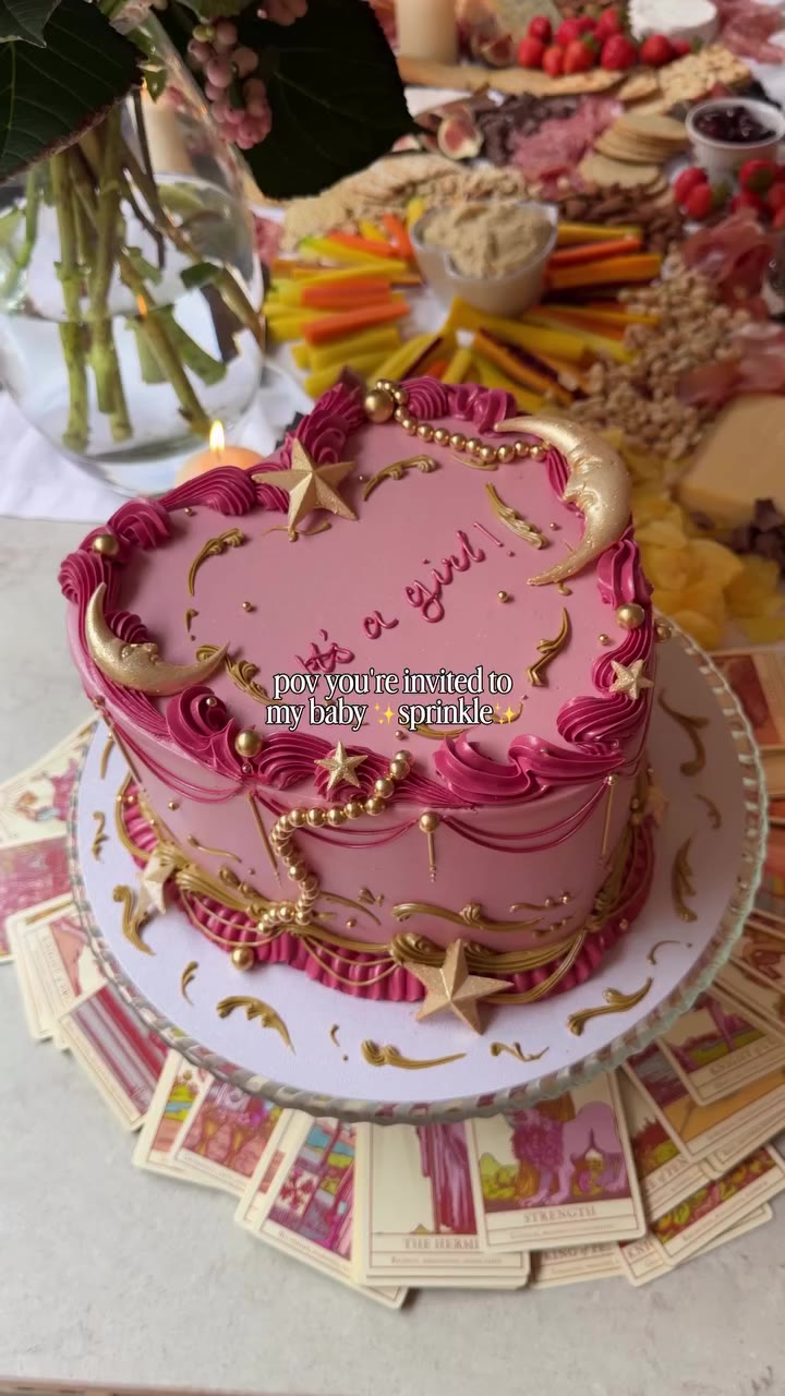 Cake, craft and card readings! It’s a sprinkle not a shower so no registreries…