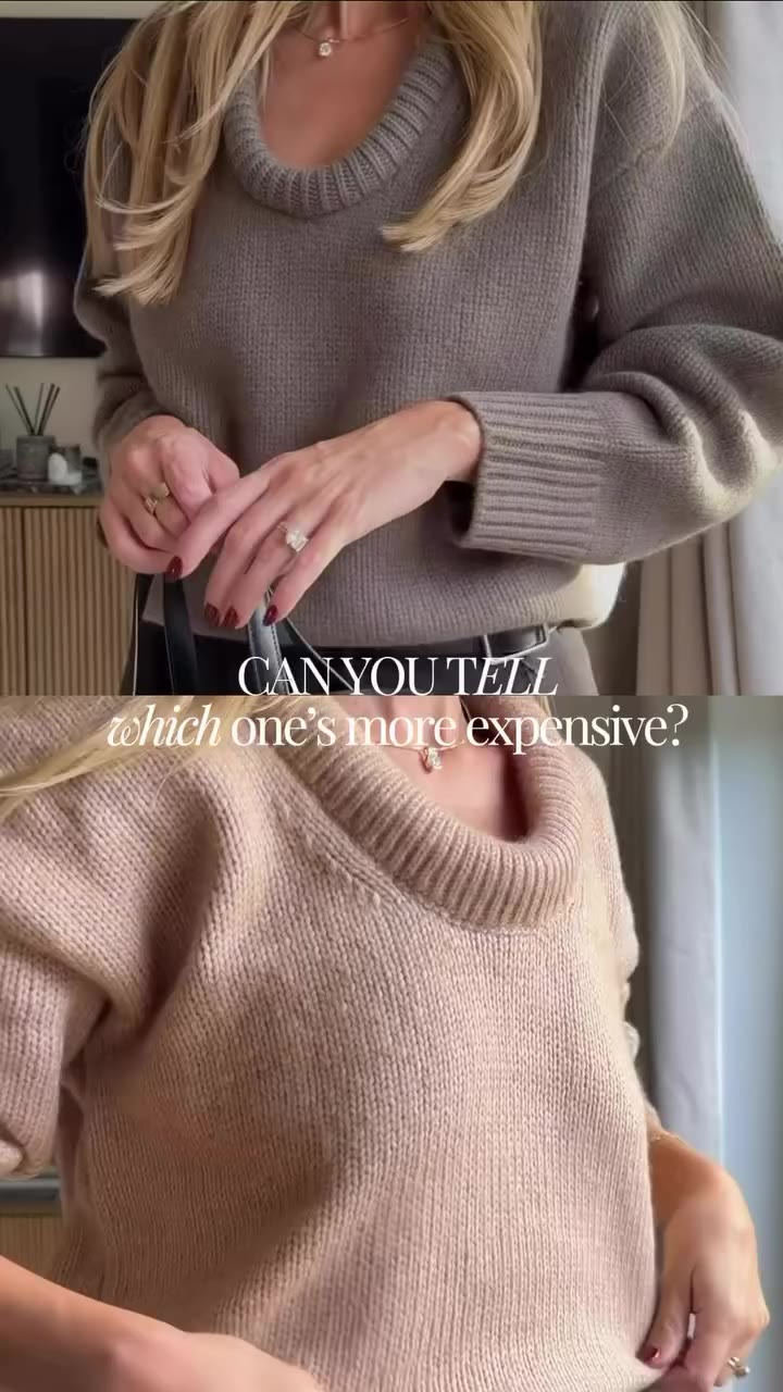 Can you tell which one’s more expensive? Two autumn knits, two very different…