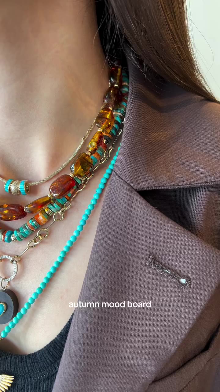 Our Autumn mood board 🍂 #neckmess #fallstyle #gemstonenecklace #jewelrylovers…