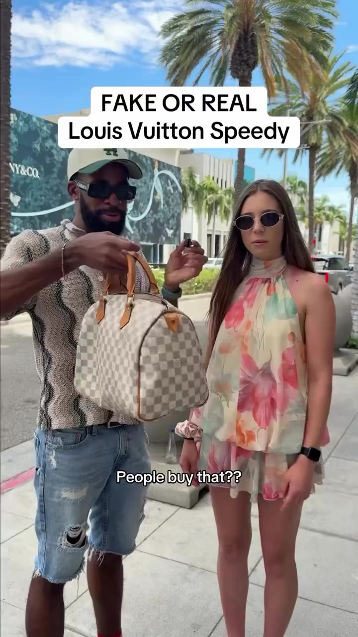 Street Interviews on Rodeo Drive: Can people tell if this Louis Vuitton Speedy…