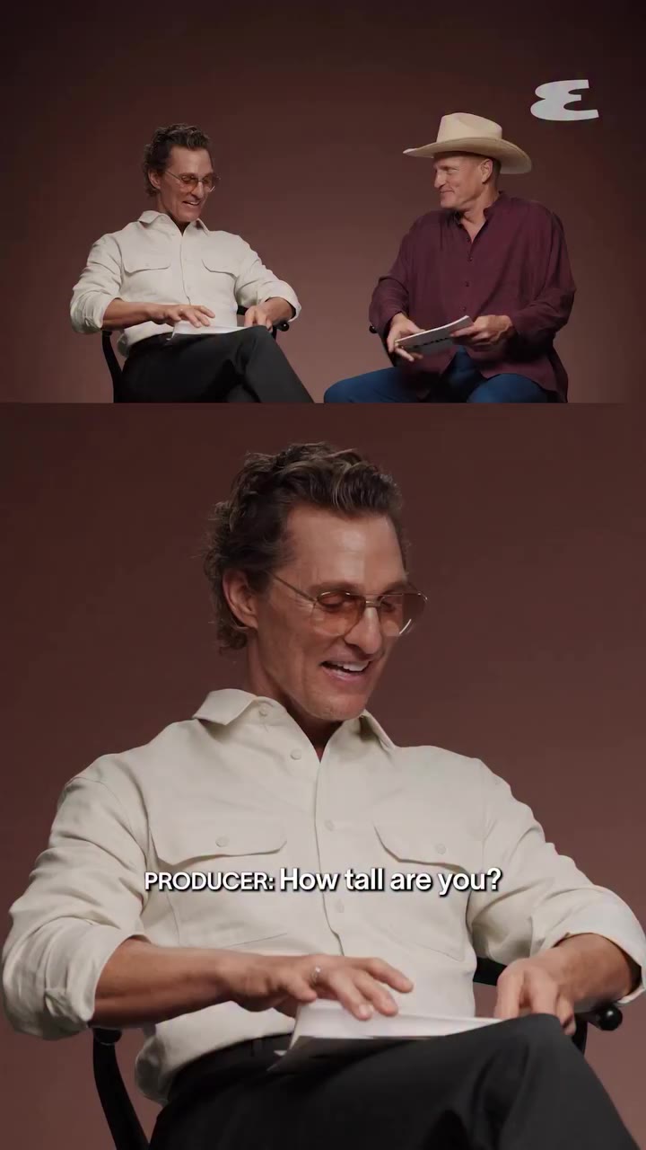 #MatthewMcConaughey is proud to be 5’11”. #WoodyHarrelson #Brothers Director…
