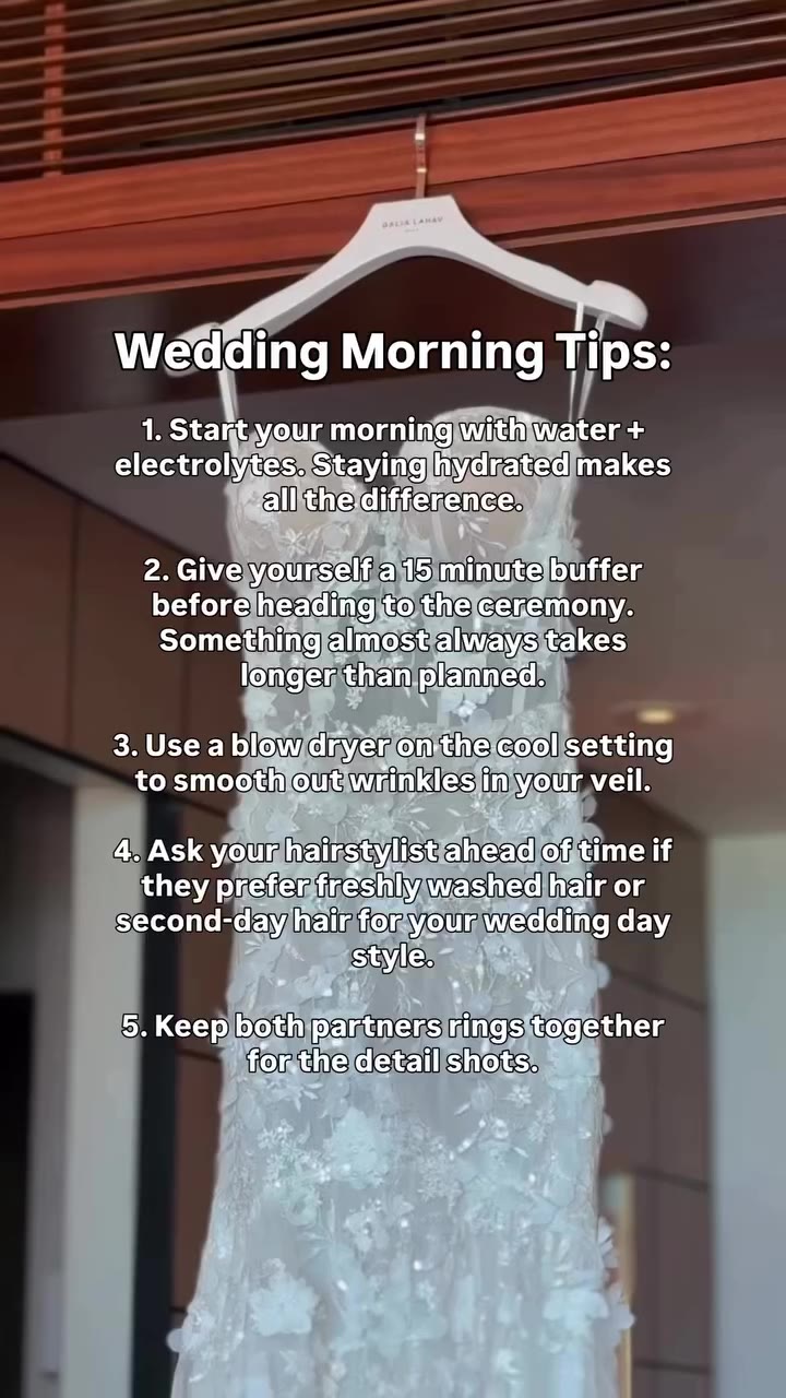 Wedding morning reminders every bride needs to hear 🤍 Save this for the big…