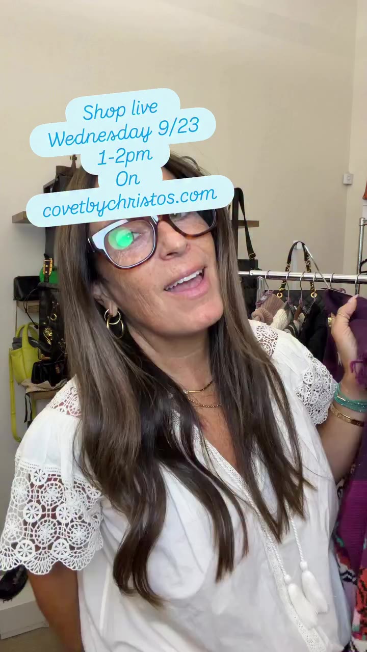 Come shop live for a 1 hour sweater show on covetbychristos.com WEDNESDAY 9/23…
