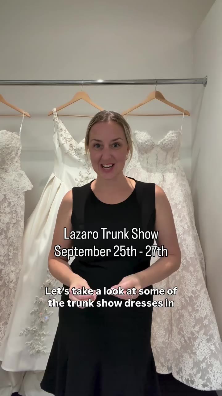 We pulled three of our favorite Lazaro wedding gowns to show you in more…