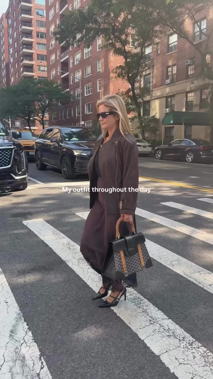 One outfit, one very full day around the city🤎✨ #falllayers #espresso #trend