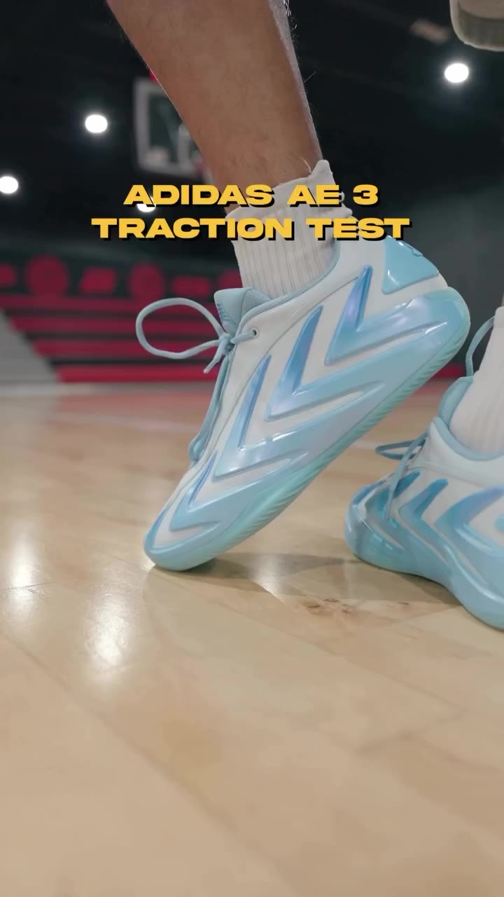Here’s a quick traction test for the Adidas AE 3! 🛞 #adidas #adidasbasketball…