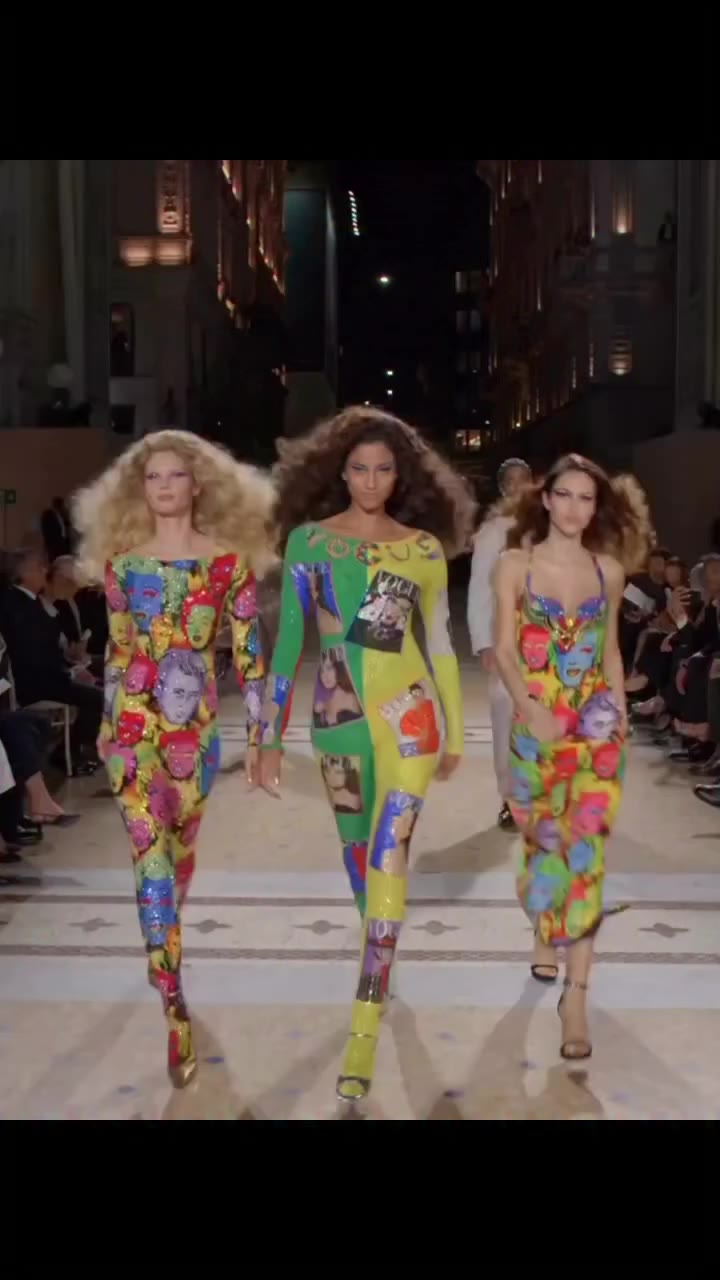 @voguefrance Name a better @Versace trio ? @AmeliaGray, @imaanhammam et…
