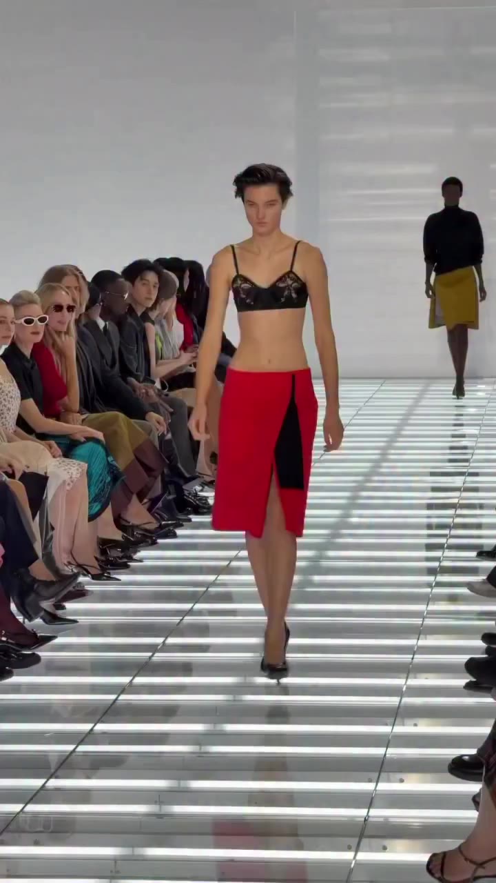 Prada’s Spring/Summer ‘27 show at Milan Fashion Week gave us skirts, heels…