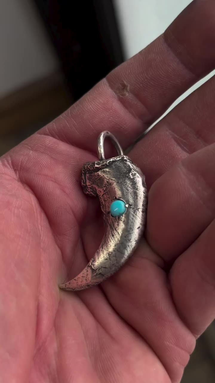Sterling silver bear claw with turquoise, should we make a few available? Let…