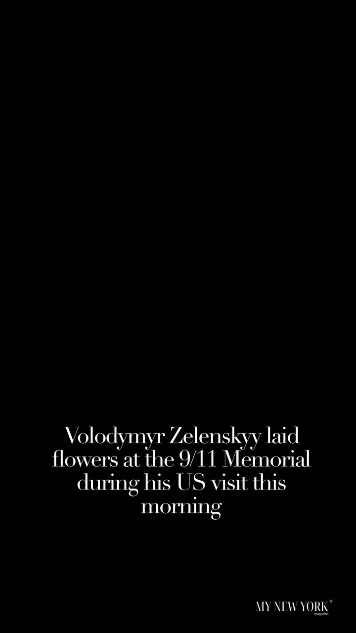 Volodymyr Zelenskyy laid flowers at the 9/11 Memorial during his US visit on…