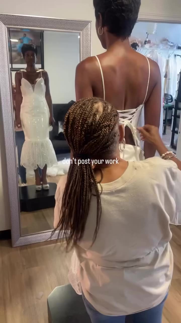 What a day! ✨ Fitted my model in two looks. Scheduled new clients. Worked with…