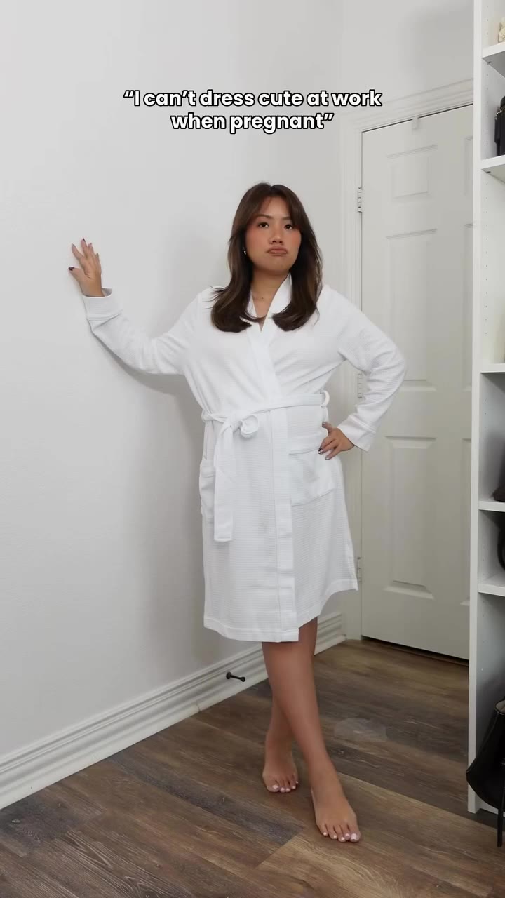 POV: "You can’t dress cute at work when pregnant" 🤫 Who says expecting moms…