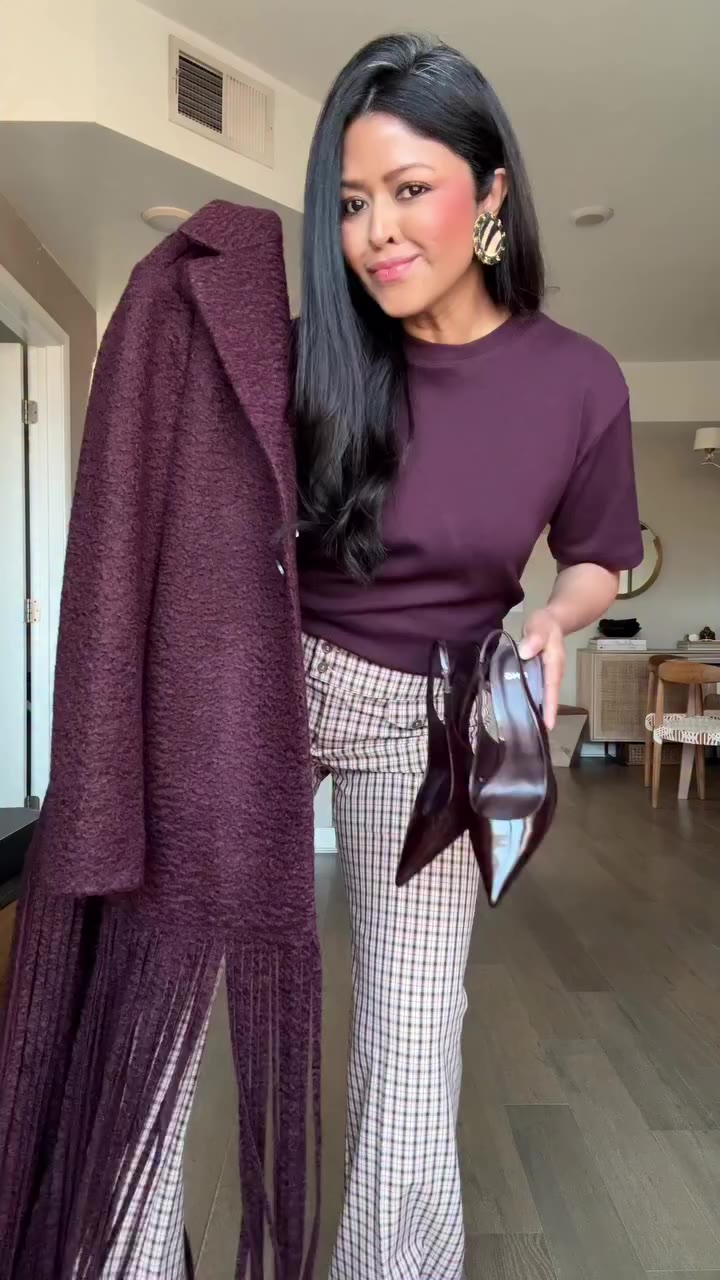 My burgundy obsession continues.. // Comment SHOP below to receive a DM with…