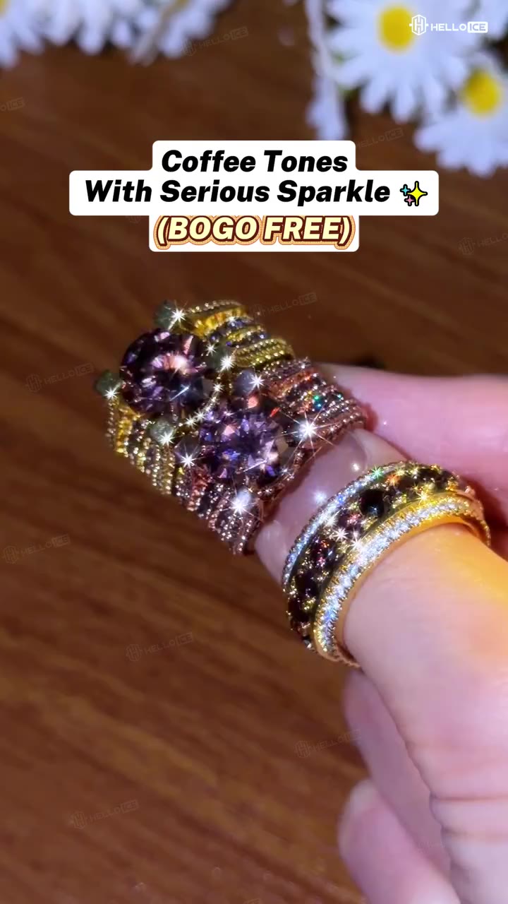 Coffee tones, serious sparkle. Buy one, get one free with code FREE. ✨…