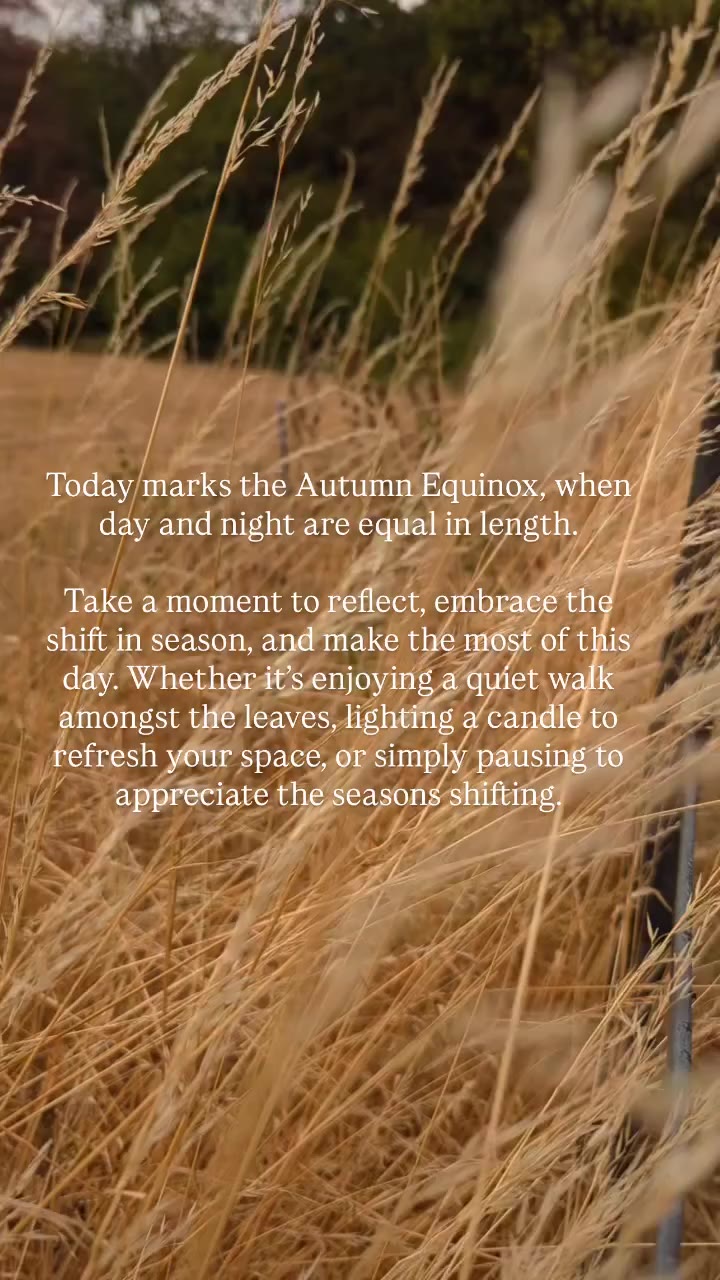 Today marks the Autumn Equinox 🍂✨ A changing of seasons, where day and night…