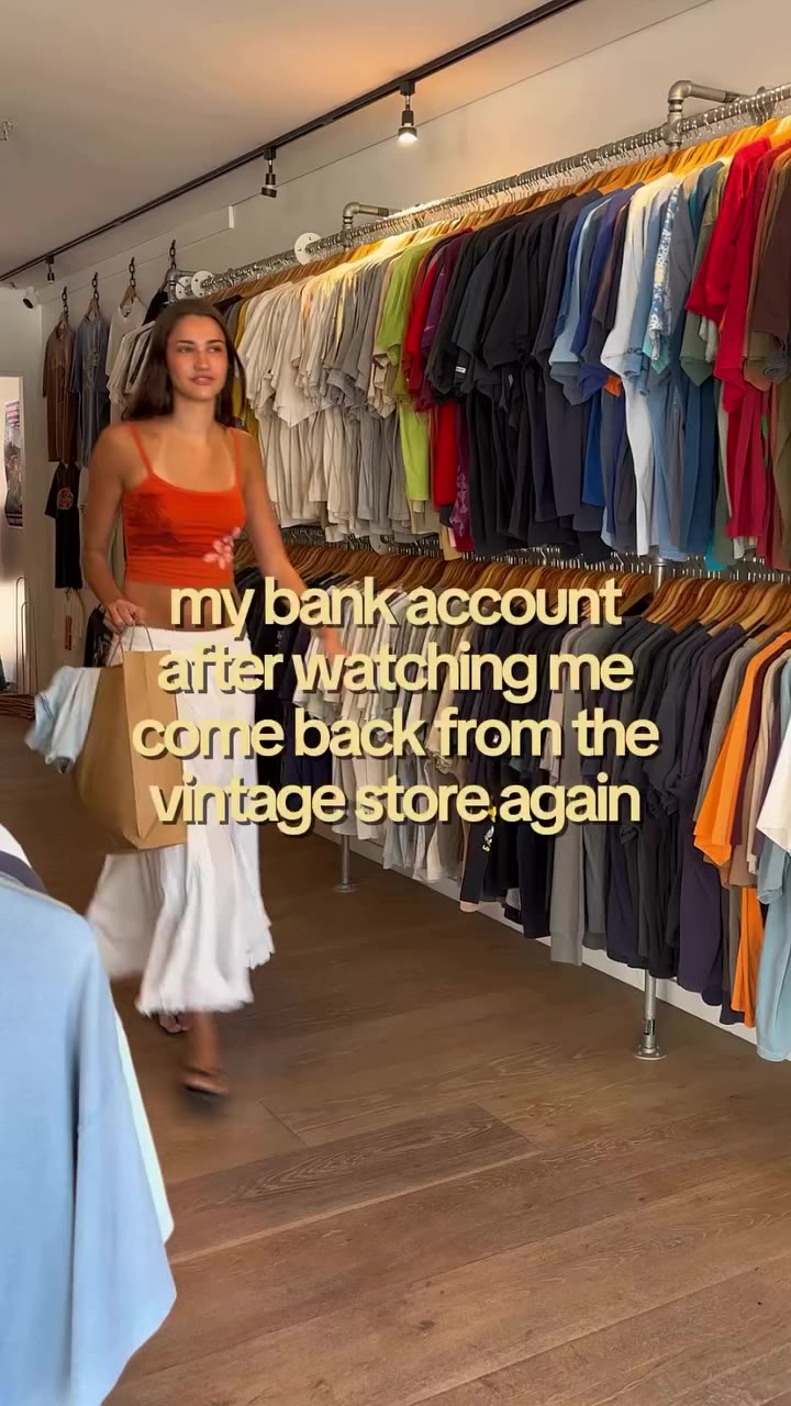 bank acc in shambles 😭 #vintagefashion #vintagestore #retailtherapy…