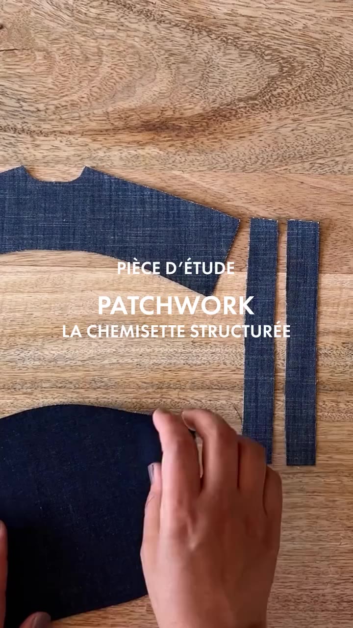 Apprendre à coudre LA Chemisette Structurée Atelier Brunette en Patchwork Avec…