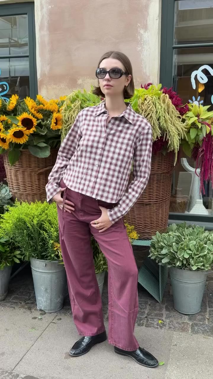 Obsessed with burgundy and checks. 🤎 Shop the look at www.costercopenhagen.com