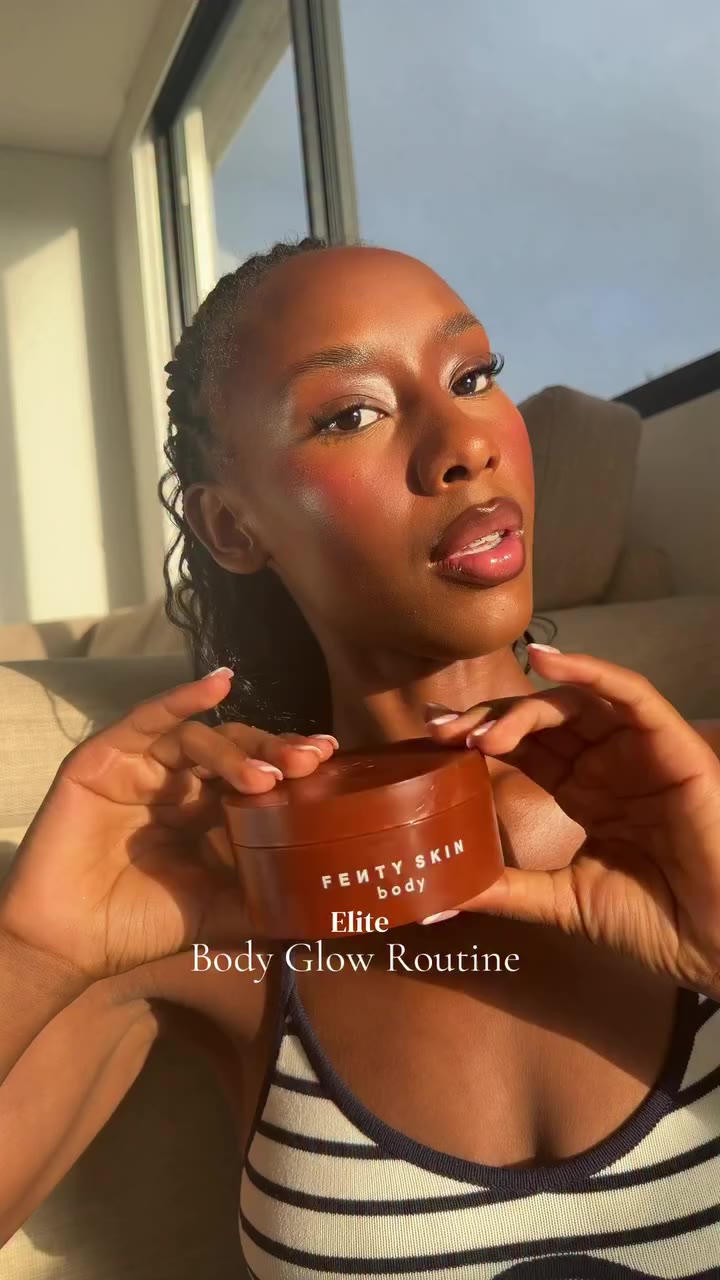 My favourite body glow routine ✨ Using @fentyskin @vaselineanz to achieve this…
