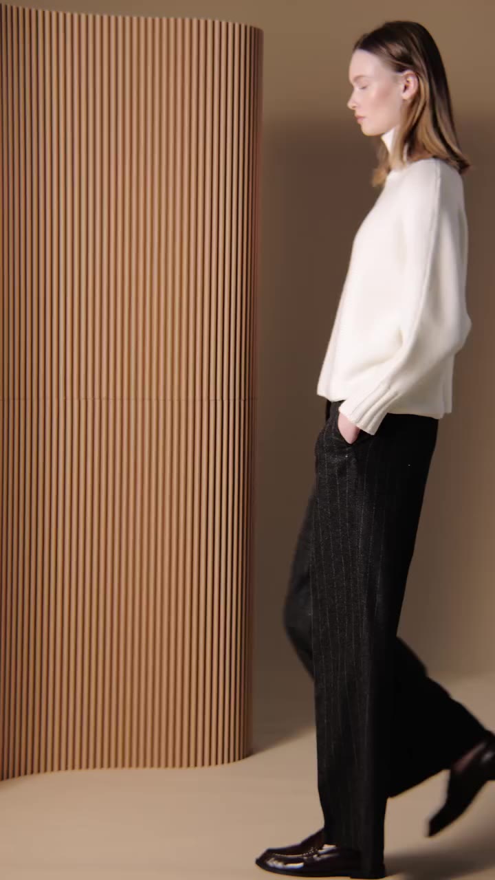 The flannel pants with sequins offer a luminous, contemporary take on…