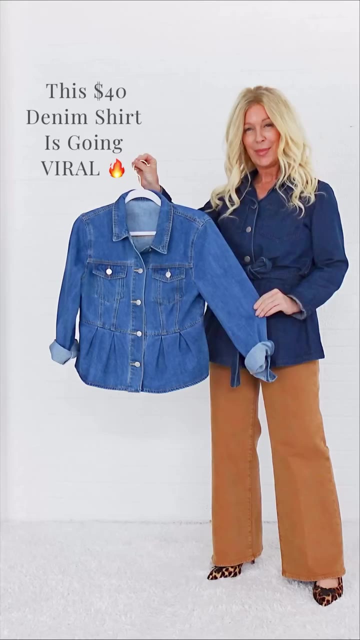 Comment SHIRT and I’ll send you all the shopping links! 👇 This $40 denim…