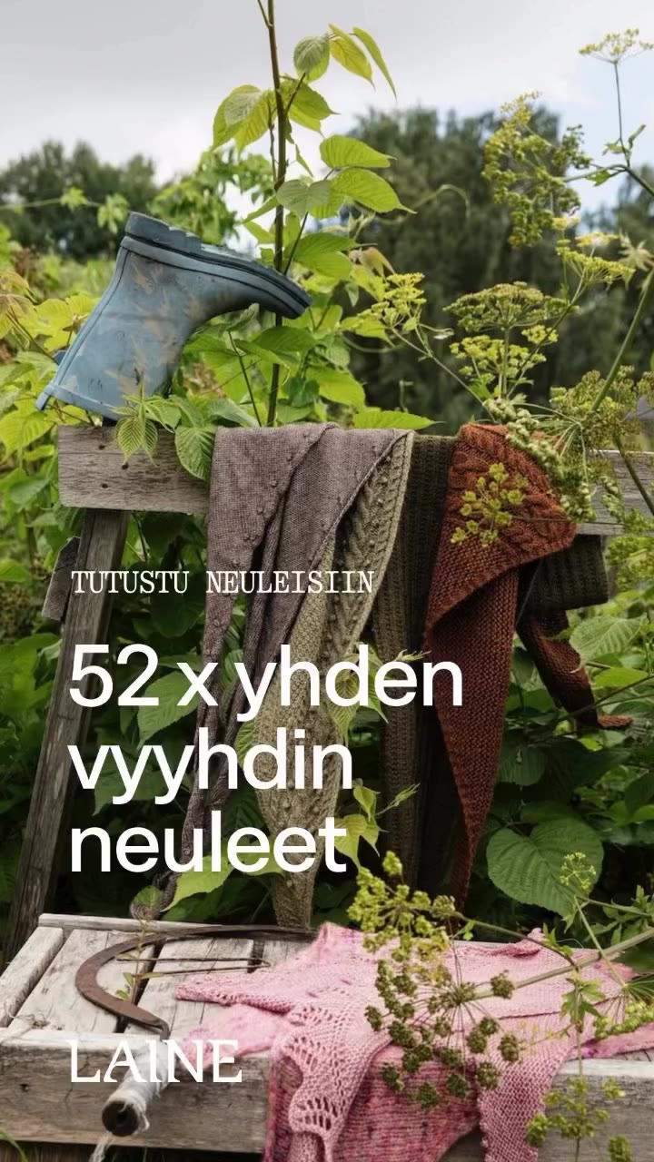 52 x yhden vyyhdin neuleet -kirjan neuleet valmistuvat ihanan nopeasti…
