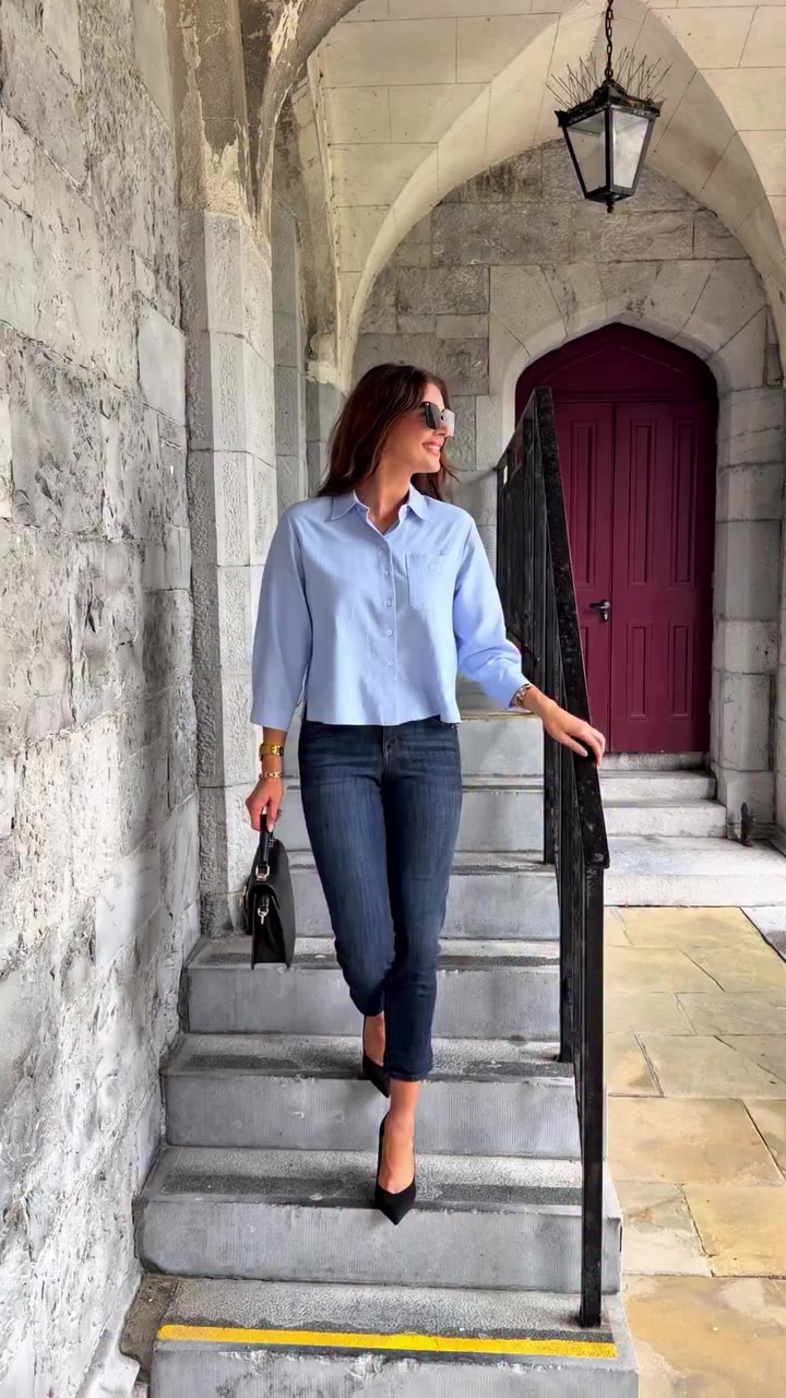 Megan in our Twist Sally Boxy Shirts: a little twist, a lot of style. Dress it…