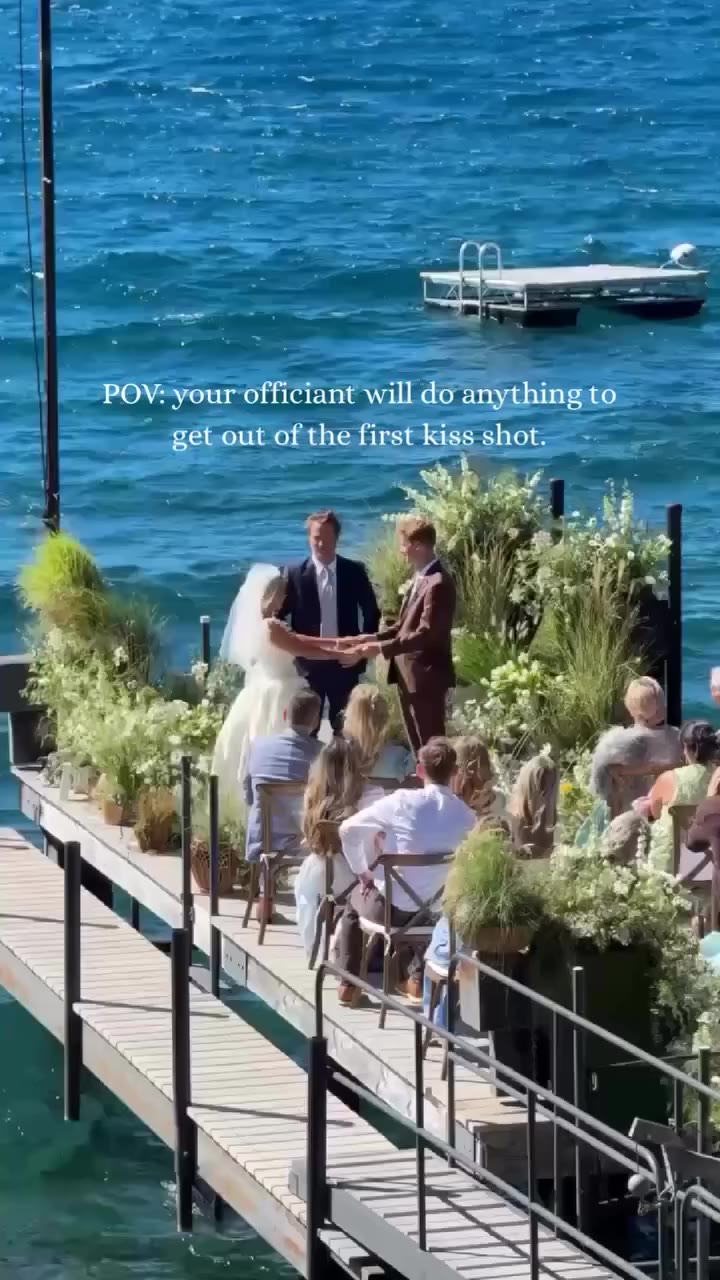 This officiant deserves a medal, talk about dedication! 🌊 Planner/Reel…