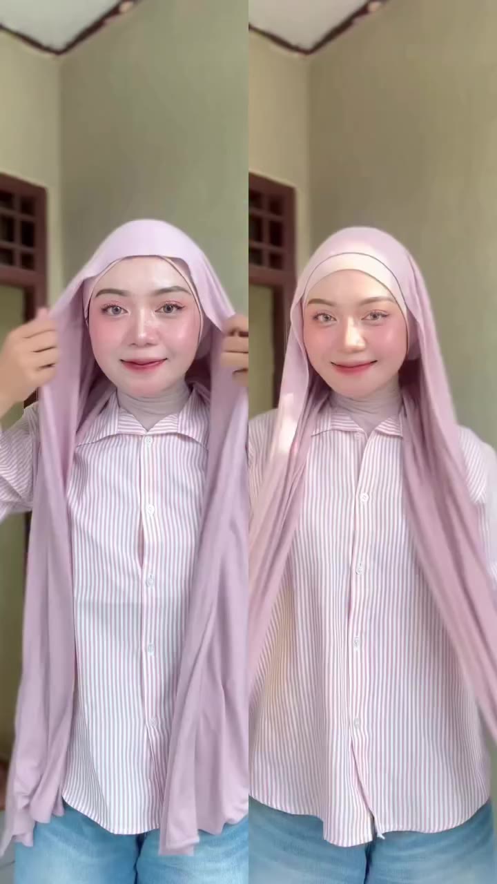 Tutorial hijab rayon hehe kalian suka look yang mana? Pashminanya dari…
