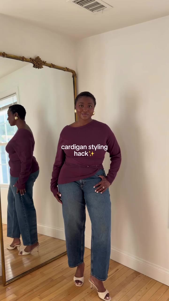 Making the most of your knitwear this A/W 🤎 Save this cardigan styling hack…