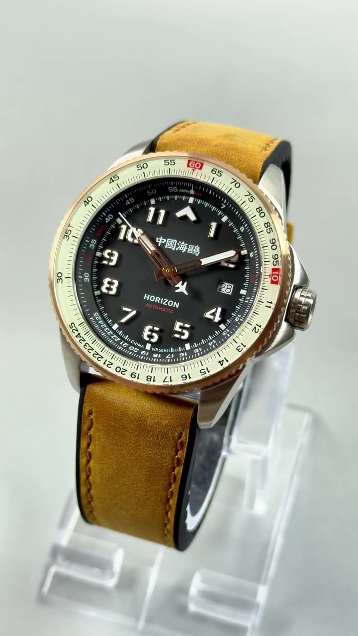 Aviation-inspired details meet a sapphire slide-rule bezel, with the ST2130…
