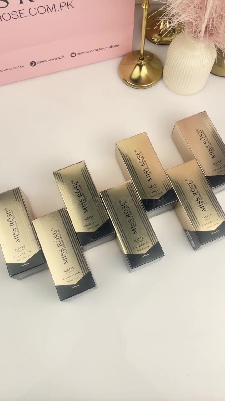 New Launch: Miss Rose Oil-Free Matte Long Wear Foundation ✨ . Flawless matte…