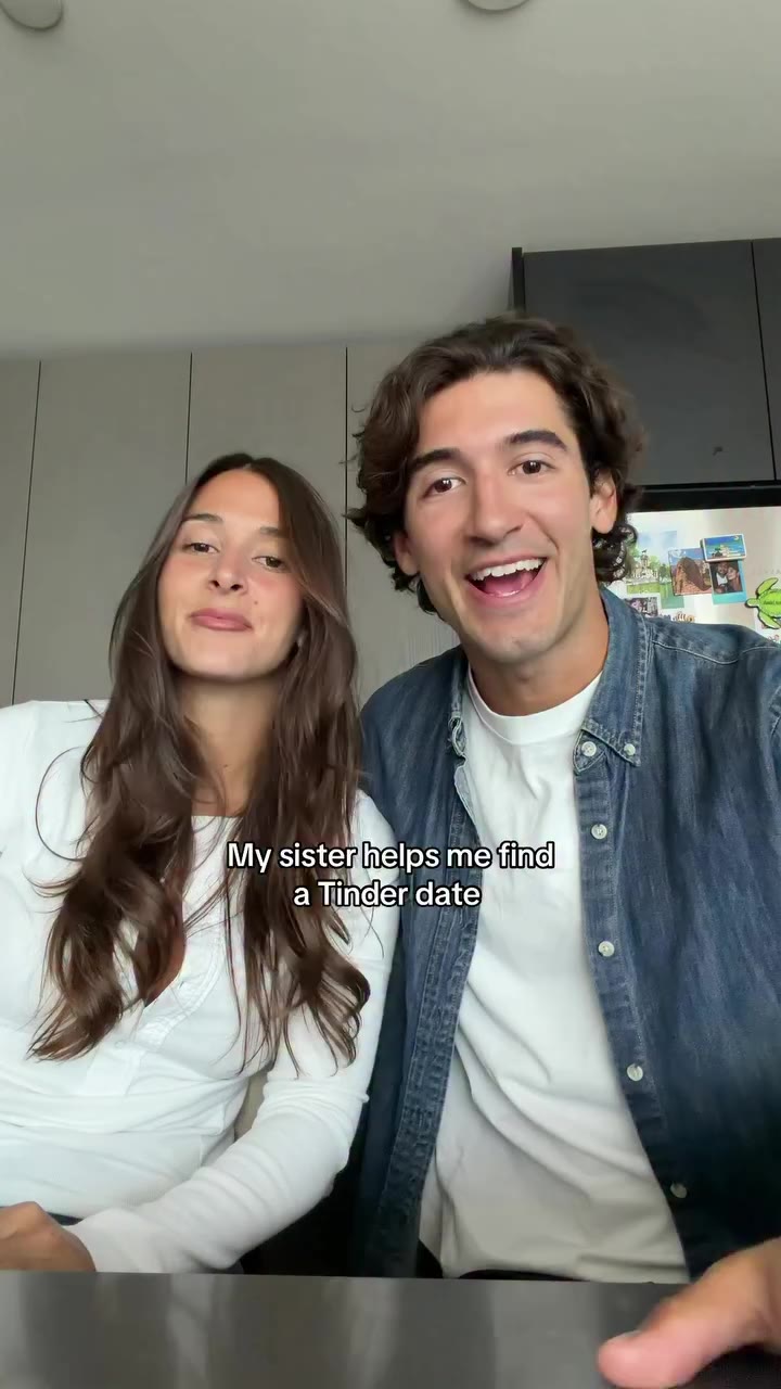 My sister @endilarad helps me find a @tinder date #tinderpartner