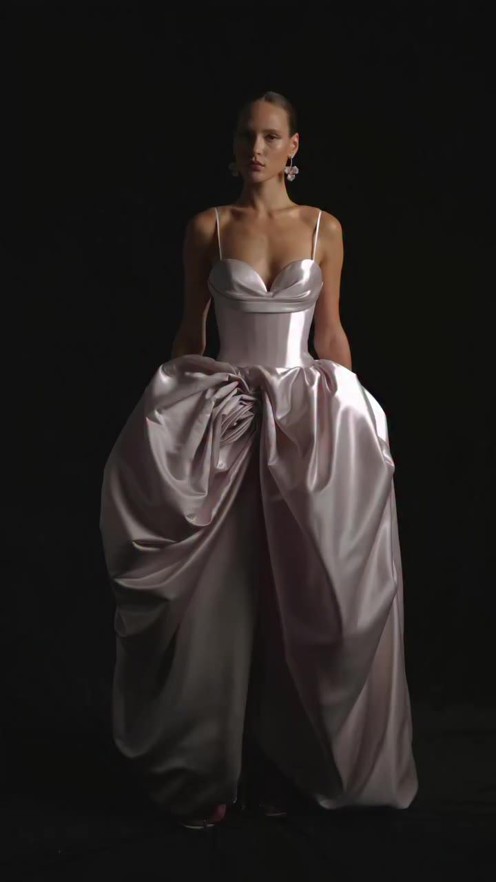 The softest blush, shaped with intention. Spring Summer 27 Evening Collection…