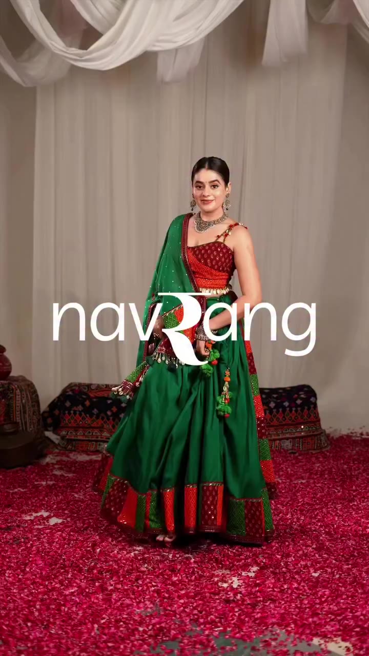 DAY — 5 A collection made in Green and orange is all you need this Navratri…