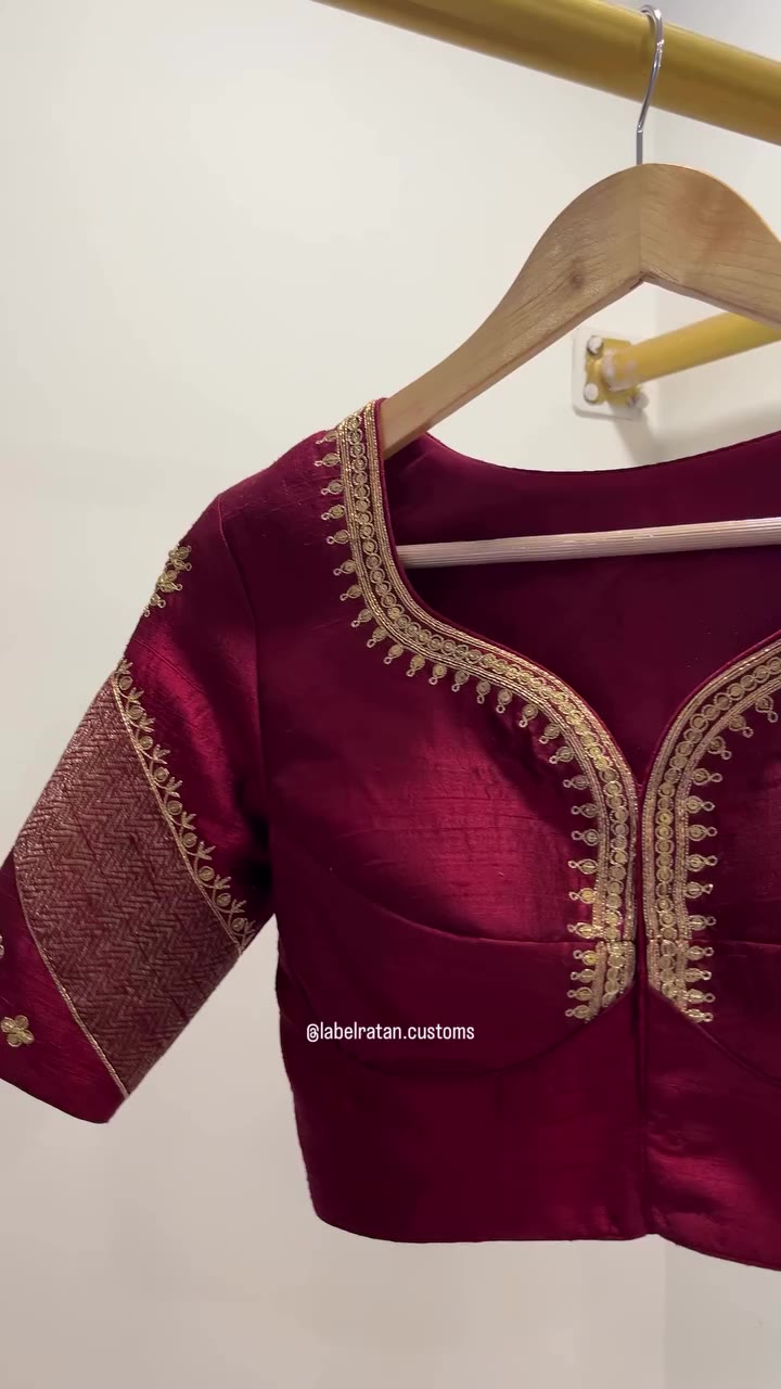 Another blouse served to perfection ♥️🫶🏻✨ A red pure raw silk blouse with…