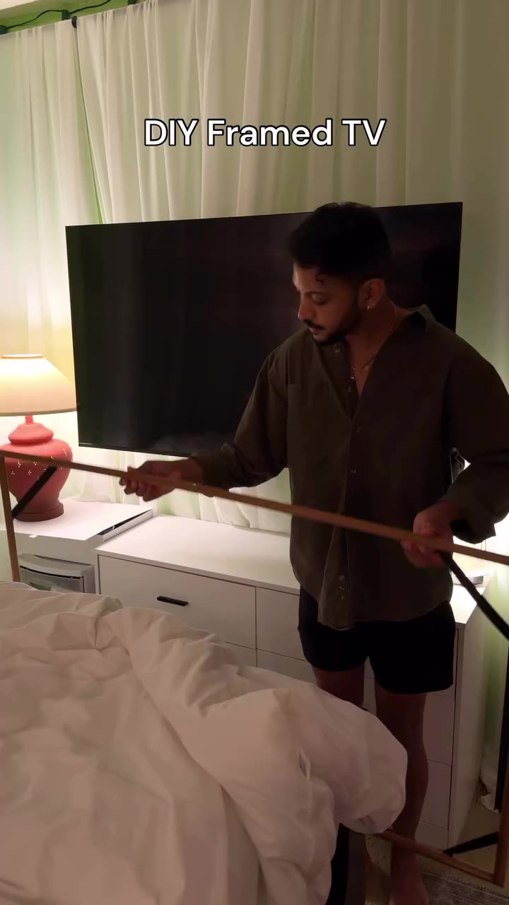 DIY framed TV 📺 Here’s how you can transform your TV into a work of art with…